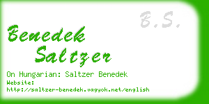 benedek saltzer business card